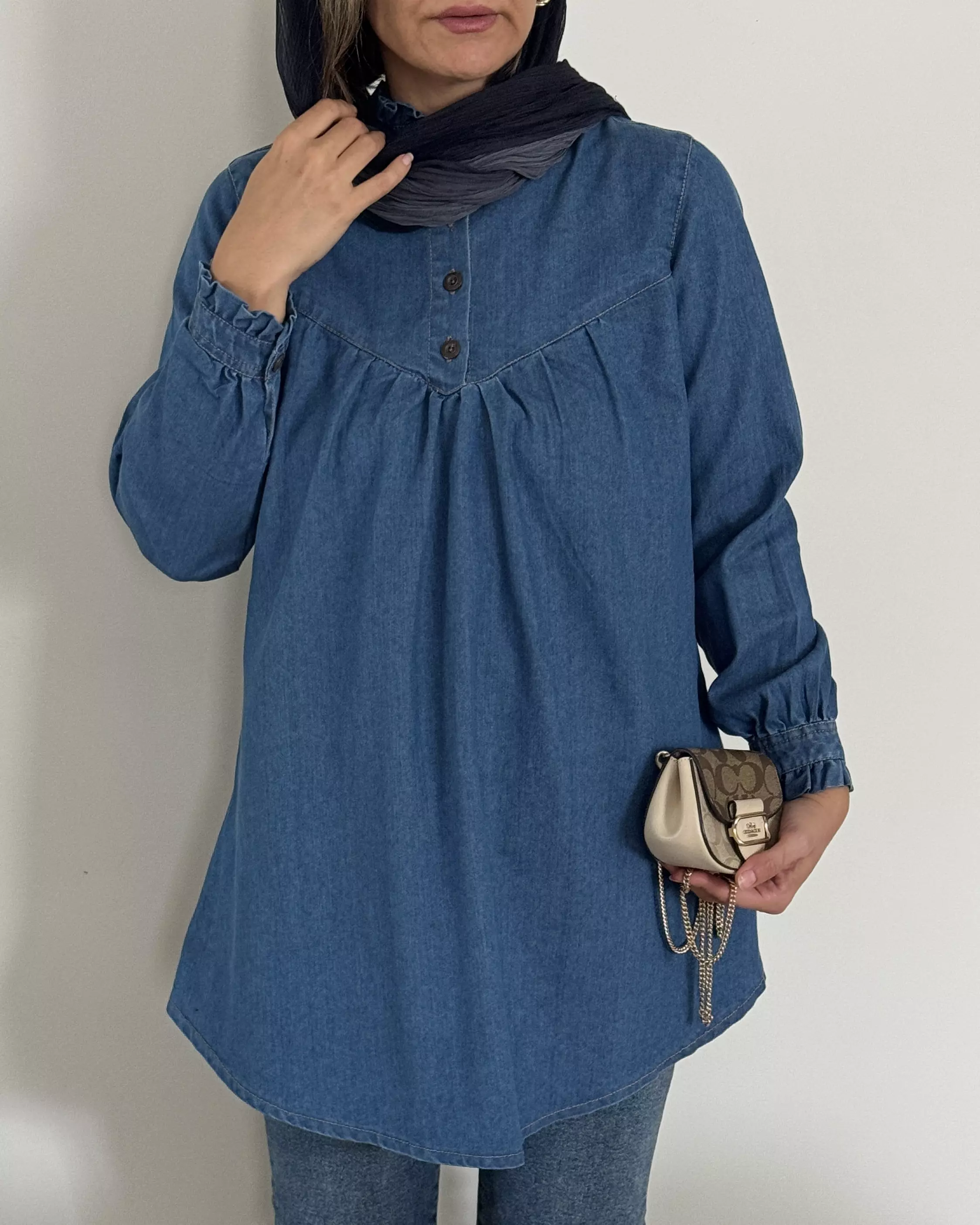 تونیک جین یقه چین